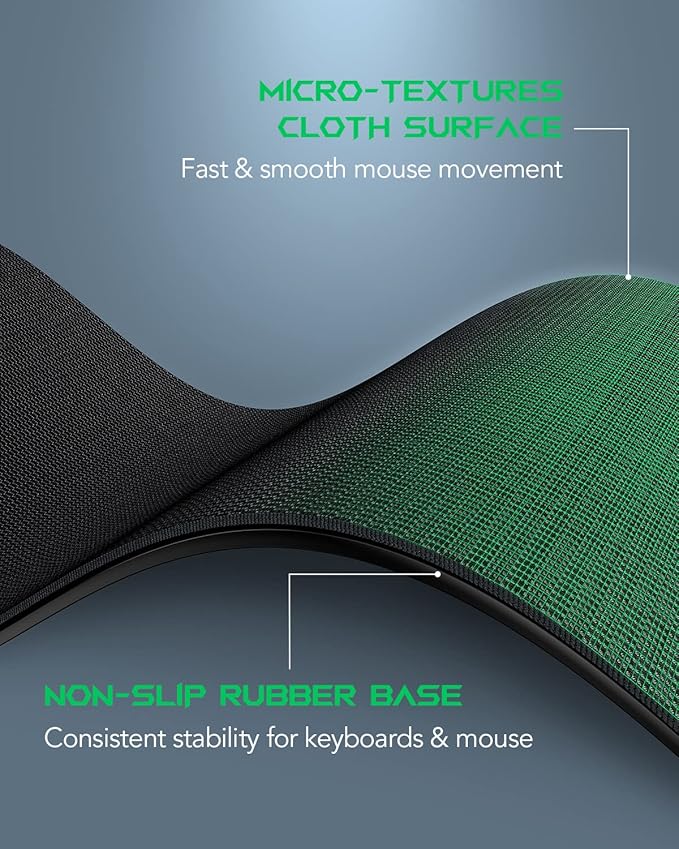 Black Shark Gaming Mouse Pad Desk Mat 47.2” x 23.6”, Oversized Large Mouse Pad, Non-Slip Mousepad, Super-Thick with Special-Textured Surface, Anti-Fray Stitched Edges, Desk Pad Manta P4