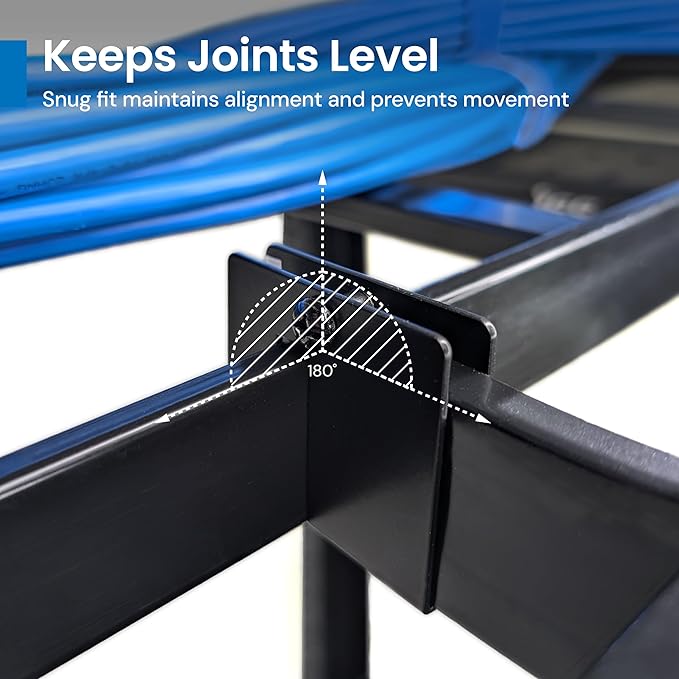 ICC Cable Runway Triangular Wall Support Kit – 6-Pack | Steel, Black Powder Coat, Parallel Wall Mount