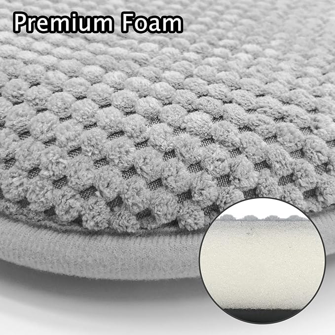 Silver Grey Foam Seat Cushions Kitchen Chairs Pads for Dining Chairs Non Slip Office Seat Cushions Washable U Shaped Soft Thick Large Metal Wooden Chair Cushions,17" x 15"