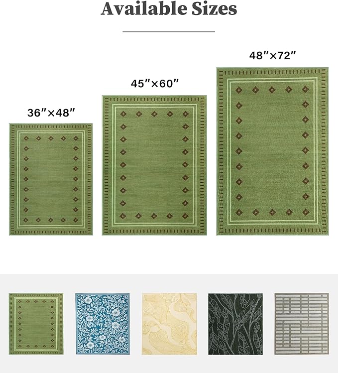 chakme Office Chair Mat for Hardwood Floor, 60"x45" Easy Glide Computer Desk Mat Protector for Rolling Chair Under Desk Rug Nonslip Backing, Machine Wash, (Southwestern Sage