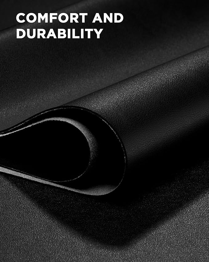 YSAGi 55" x 24" Large PU Leather Desk Mat for Keyboard and Mouse - Waterproof Non-Slip Desk Pad Protector for Office, Home, Writing Desk, Black