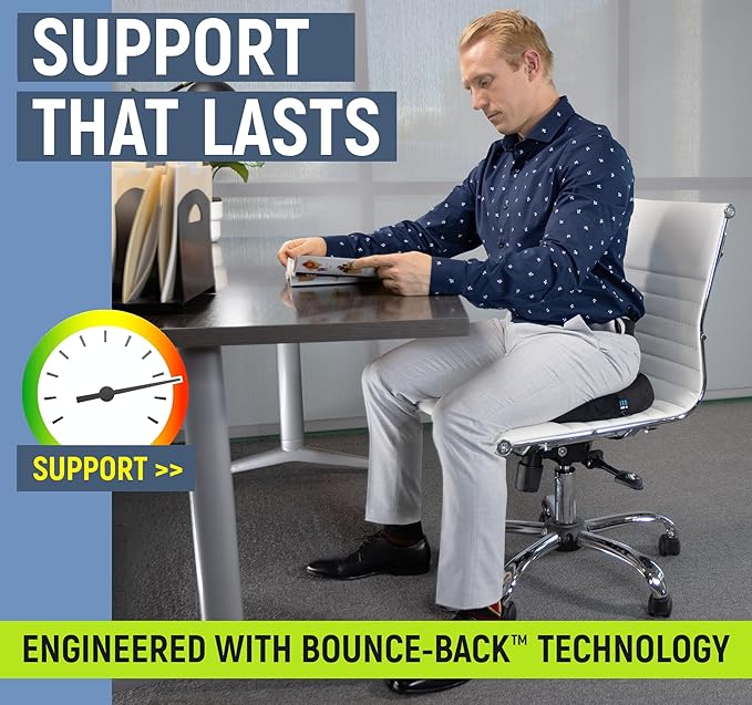 PT ENDORSED Donut Pillow Tailbone Pain Relief Cushion - Coccyx & Hemorrhoid Pillow for Sitting - Donut Seat Cushion for Pressure Relief, Prostate, Postpartum, Pressure Sores, Lifting Cushions