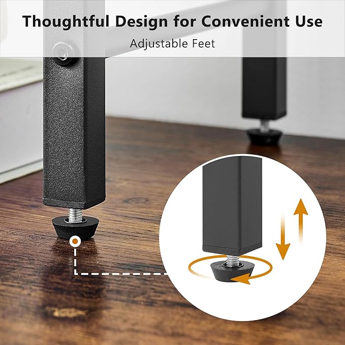 Gewudraw Printer Stand-Desktop Shelf Storage Organizer for Printers,Small End Table, Book Shelf and Wooden Desk Shelf for Home Office, Black