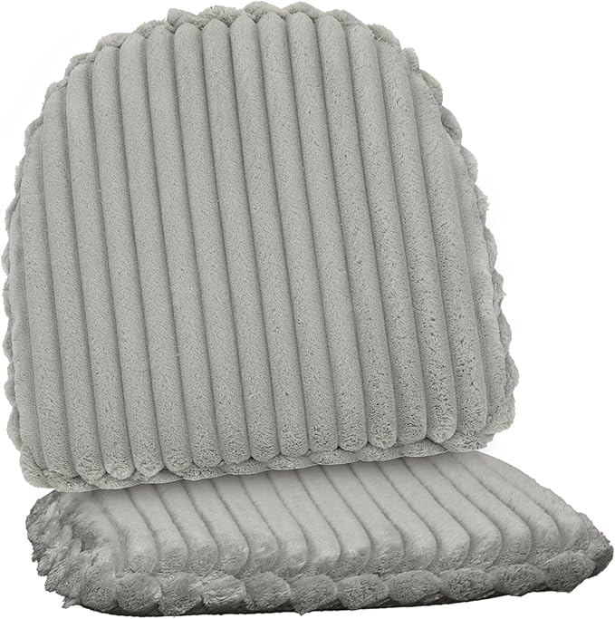 Klear Vu Raindrop The Gripper Non Slip Chair Cushions, Soft & Comfortable Seat Pad, Sitting Pillow for Kitchen, Dining or Office, 2 Count (Pack of 1), Lush Pewter