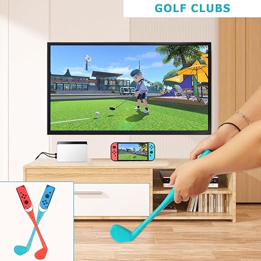 RTop 24 in 1 Switch Sports Accessories Kit for Nintendo Switch Sports, Switch Controllers Joy-Con Grips, Family Accessories Bundle Compatible with Nintendo Switch/Nintendo Switch OLED-With Carry Bag