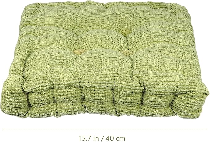 40x40cm Thickened Non-Slip Chair Cushion Pad, Soft Green Sofa Seat Cushion for Household and Garden Use, Comfortable Tatami Mat for Dining and Office Chairs