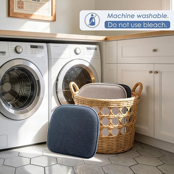 SWEMSTAR Chair Cushions - 15"*17" Kitchen Dining Chair Pads Foam Seat Cushion for Chairs Barstool Cushions Non Slip Seat Pad