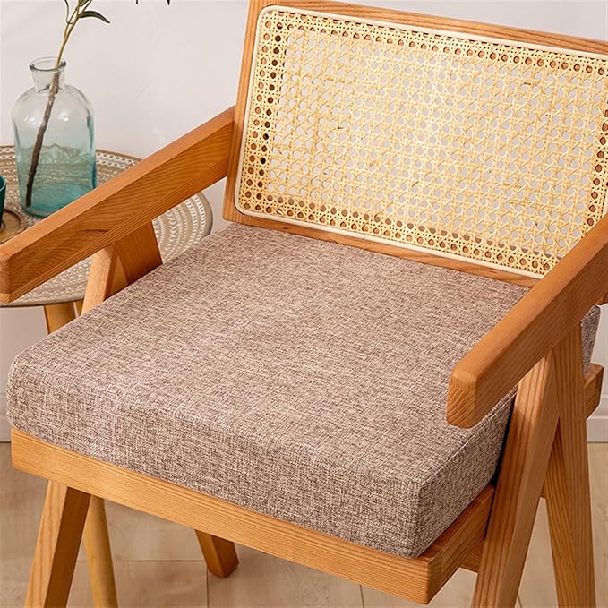 Reyox Square Non Slip Seat Cushion Thicken Chair Cushion for Recliners, Armchairs 3" Thick Grey 3 18" x 18"