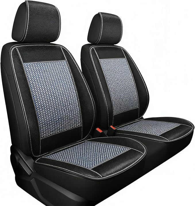 Autopeck Cooling Car Seat Covers Protector Cushion Standard Size Full Air Flow Ventilated Cover Pad Mat Breathable for Car Seat Driver Auto Chair Pads (Black/Blue)