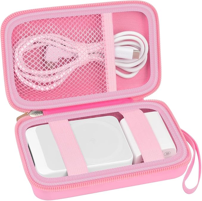 ANKHOH Case for Anker MagGo for Ucomx 3-in-1 for MagGo UFO Charging Station,for Augnner for Iseyyox for Apple MagSafe Duo for LISEN Wireless Charger Foldable Magnetic Charging Stand Storage Box-Pink