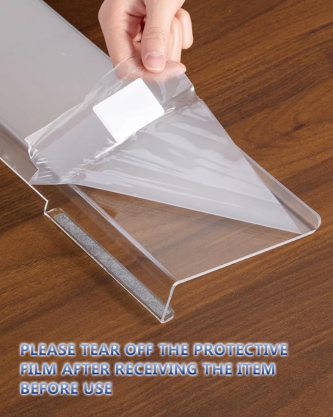 Laborio Acrylic Computer Keyboard Stand for Desktop (Clear), Ergonomic Keyboard Tilted Elevated Rack Key Board Tray Holder Riser Stand for Office Home Desk Work Supplies