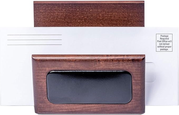 DACASSO Wood & Leather Desk Set - Luxury Leather Desk Pad & Desk Organization Essentials - Office Organization & Executive Desk Decor - (Walnut and Black, 8 Piece)