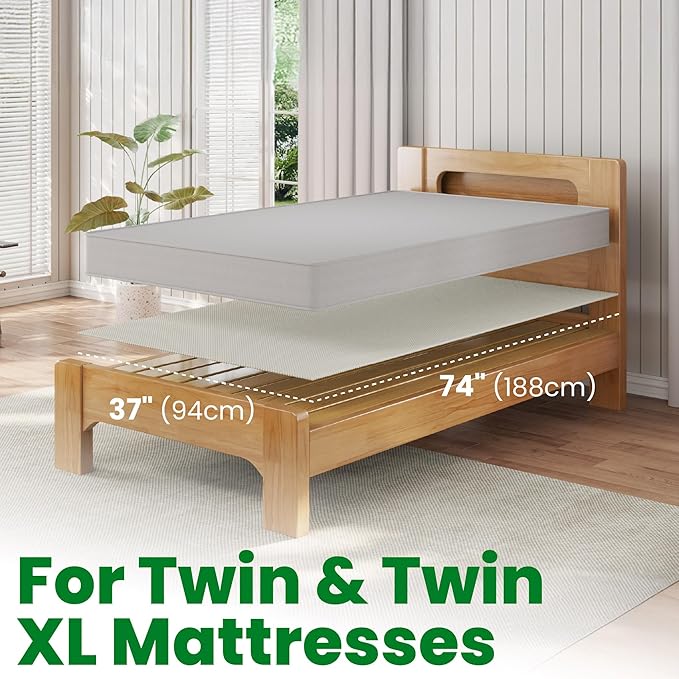 ECOHomes Non Slip Mattress Gripper Pad Stop Mattress, Keep Topper from Sliding - Anti Slip Grip Pads Holder Stop Couch Cushion, Sofa Cushions, Patio & Furniture to Prevent Sliding (Twin/Twin XL)