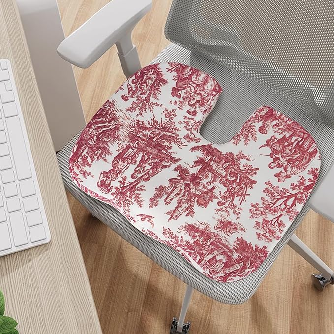 Tailbone Pain Relief Cushion, Memory Foam Seat Cushion for Coccyx Sciatica Pain Pressure Relief Office Desk Chair
