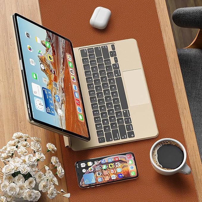 Leather Desk pad Protector, Office Mat, Large Mouse Mat, Non-Slip PU Leather Blotter, Laptop Desk Pad,Waterproof Laptop Computer Desk Keyboard Mat for Office/Work/Home/Decor (Brown, 37 * 18in)
