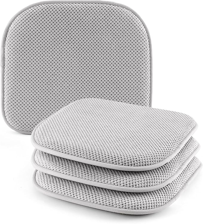 SWEMSTAR Chair Cushions - 15"*17" Kitchen Dining Chair Pads Foam Seat Cushion for Chairs Barstool Cushions Non Slip Seat Pad