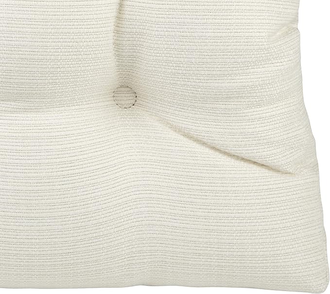 Klear Vu Gripper Overstuffed Universal Non-Slip Dining Chair Cushions for Kitchen Decor or Office Use, U-Shaped Skid-Proof Seat Pad, 15x15 Inches, 4 Count (Pack of 1), Solid Ivory