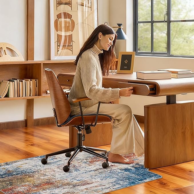 Office Chair Mat for Hardwood Floor & Tile Floor,48"X 60" Heavy Duty Desk Chair Mat for Hard Floors, Under Desk Rug for Rolling Computer Chair,Anti Slip,Low Pile Carpet Protector-Convex Multii