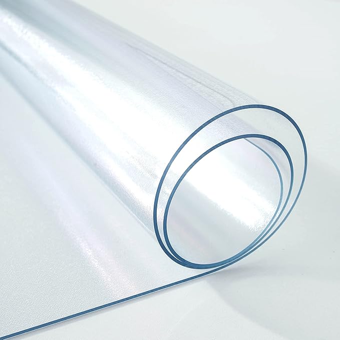 LovePads Frosted Table Cover Protector 38 x 96 Inch, 1.5mm Thick Plastic Table Cover, Table Protector for Dining Room Table, Waterproof Vinyl Tablecloth Table Pad Mat for Kitchen, Writing Desk
