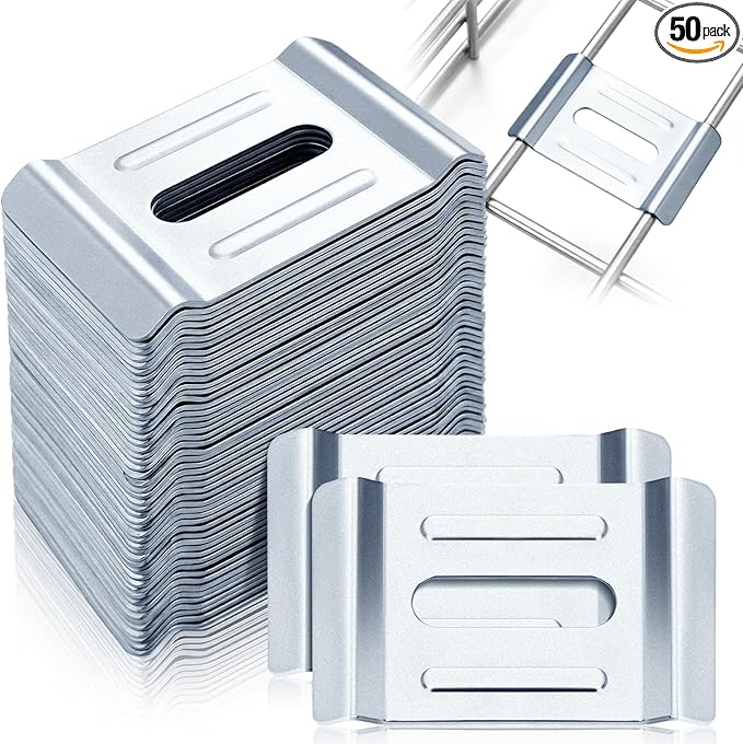 50 Pack Hold Down Clamps for Cable Tray, Cable Tray Wire Shelf Support Washer Application in 4mm - 6mm Diameter