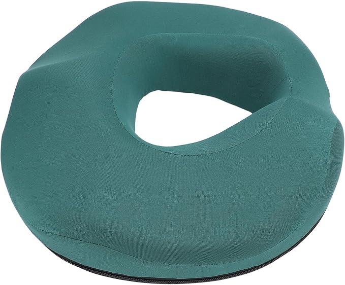 Donut Pillow, Breathable Latex Seat Cushion, Comfortable for Office, Home, Vehicles, Improve Sitting Posture with Pressure Reduce (Green)
