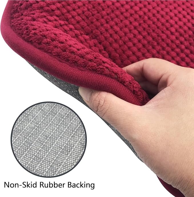 Wine Red Foam Seat Cushions Kitchen Chairs Pads for Dining Chairs Non Slip Patio Seat Cushions Set of 4 Washable U Shaped Soft Thick Large Metal Wooden Chair Cushions,17" x 15"