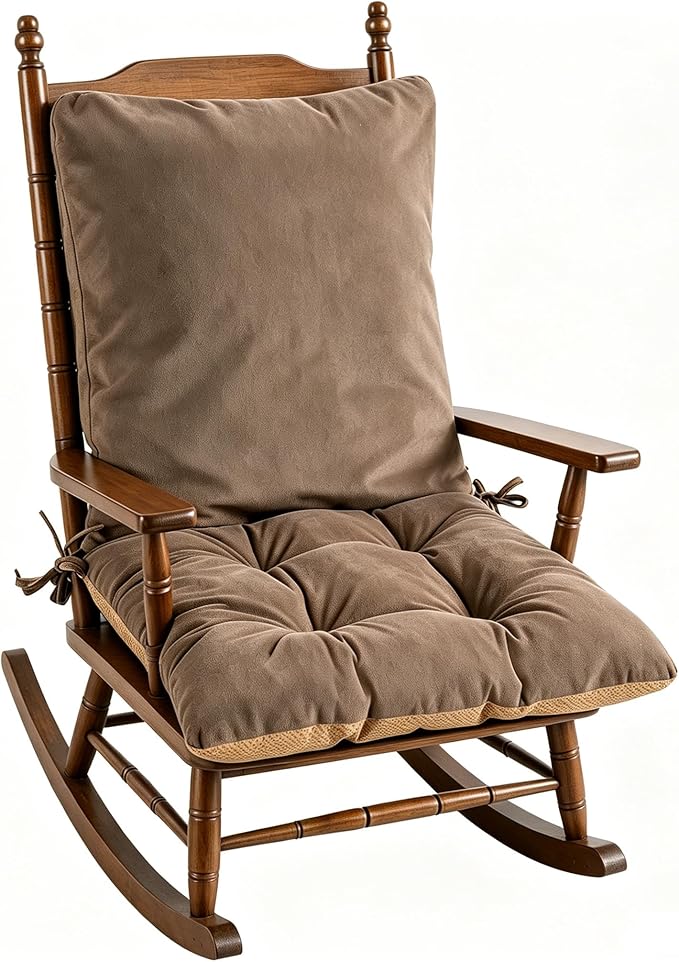 Low Back Pain Relief Extra Large Size Soft Recliner Sofa Lumbar Support Pillow And Thick Cushion With Adjustable Straps And Nonslip Bottom For Lounge/Glider Rocking Chair,Tufted Seat With String Ties