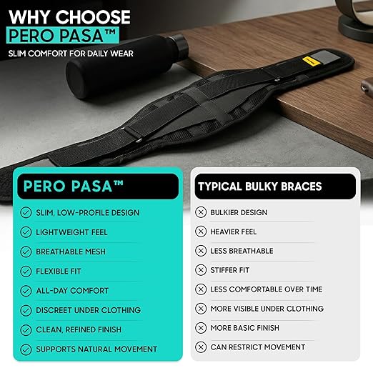 Lower Back Brace for Women and Men, Adjustable Back Brace with Back Support Belt and Back Support Brace, Slim Breathable Lumbar Support for Daily Stability, Back Braces XS/S(Waist:26''-31.5'')