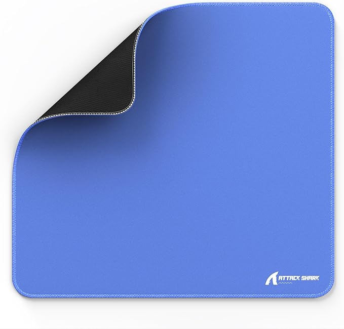 ATTACK SHARK Gaming Mouse Pad for Esports Speed Waterproof Surface Mouse mats Stitched Edges and Anti-Slip Rubber Base Size L 17.32” x 15.75” x 0.15” Blue