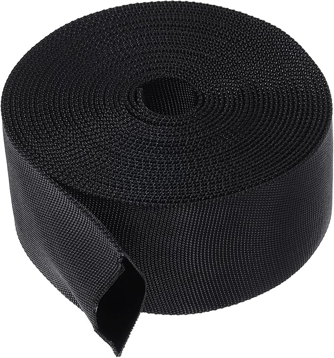 PATIKIL 1.5" Dia 24.6FT Nylon Protective Hose Sleeve, Cable Cover Sheath Protection for Welding Tig Torch Hydraulic Hose, Black
