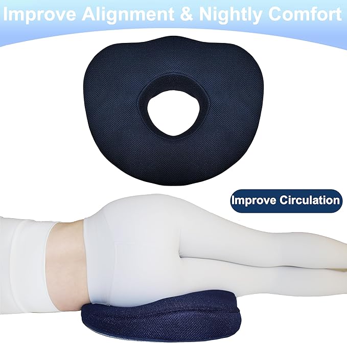 Bed Sore Cushions for Butt, Bedsore Pressure Relief Pillow for Sleeping and Sitting, Donut Pillow Cushion for Bed Sores on Buttocks, Butt Pillows for Sitting Tailbone