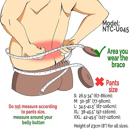 NeoTech Care Back Belt Support for Men or Women - Breathable & Adjustable Lower Back Brace - Double Pull Compression Straps (Gray, Size XXL)