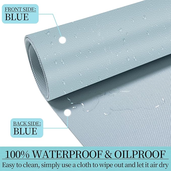 Desk Pad Mat Set,3-in-1 Large Mouse Pads with Wrist Rest and Keyboard Pad, Desk Mats for Keyboards and Mouses, Ergonomic Keyboard and Mouse Mat Set for Office Home Decor(Blue, 35.4" x 16.9")