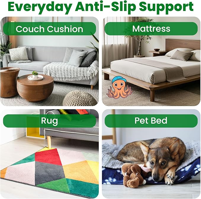 ECOHomes Couch Cushion Grip Pad, Couch Cushion Non Slip Pads Keep Sofa Cushions from Sliding - Anti Slip Sofa & Patio Grips Mattress Gripper Stopper Stop Slide & Prevent Sliding (Armchair, 24" by 24")