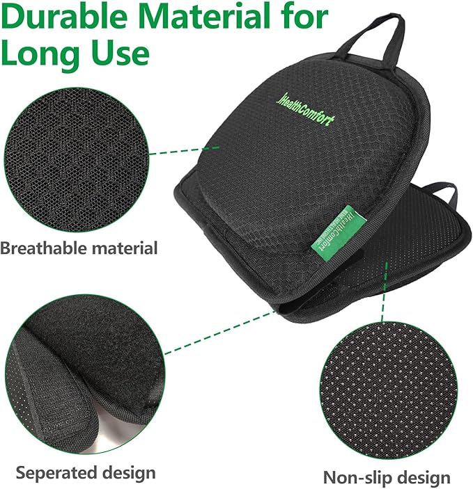 Small Travel Seat Cushion Cooling Gel & Memory Foam Portable Foldable Seat Pad for Airplane, Car, Office, Stadium Orthopedic Butt Pain Relief Pillow, 2-in-1 Design for Kids & Adults