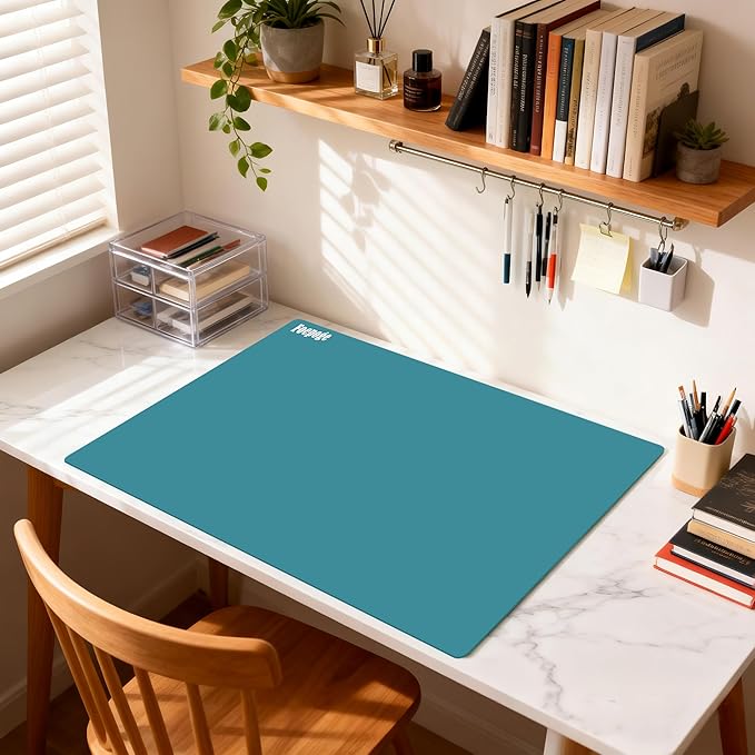 36.2"x24" Extra Large Silicone Mat for Epoxy Resin, Nonstick Silicon Mats for Crafts Jewelry Casting, Non-Slip Kitchen Table Placemats for Countertop Protector Heat Resistant by Foepoge, Morandi Green