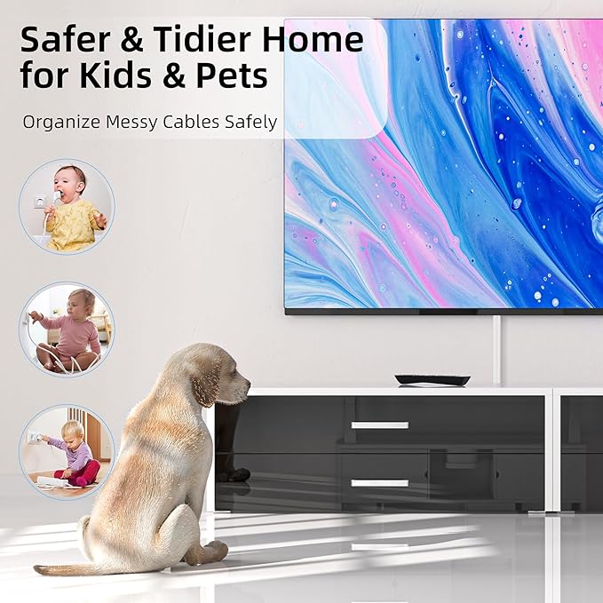 Delamu Cord Hider, 31.5in Cord Covers for Wires on Wall, Paintable Cable Hider, Easy to Use Wire Covers for Cords, Wire Hiders for TV on Wall, Cable Cover Cable Management, W0.59in H0.40in