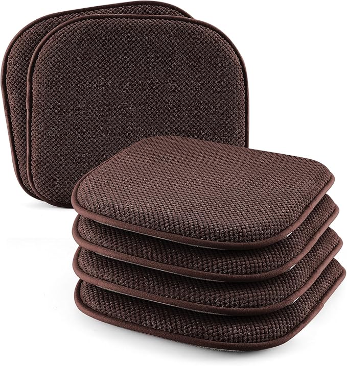SWEMSTAR Chair Cushions - 15"*17" Kitchen Dining Chair Pads Foam Seat Cushion for Chairs Barstool Cushions Non Slip Seat Pad