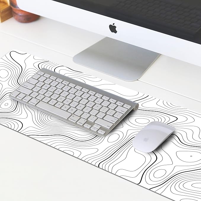 Gaming Mouse Pad Extended Large XXL Desk Pad Mat 34.65 x 15.75 Inches Keyboard Laptop Computer Mousepad with Non-Slip Base Stitched Edge for Home Office Gaming Work