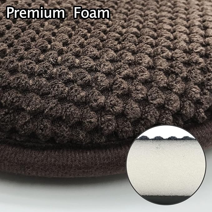 Brown Chairs Cushions for Dining Chairs 6 Pack Non Slip Foam Kitchen Seat Cushions Washable Soft Thick Patio Pads Large Wooden Metal Tapered Chair Cushions,17" x 15"
