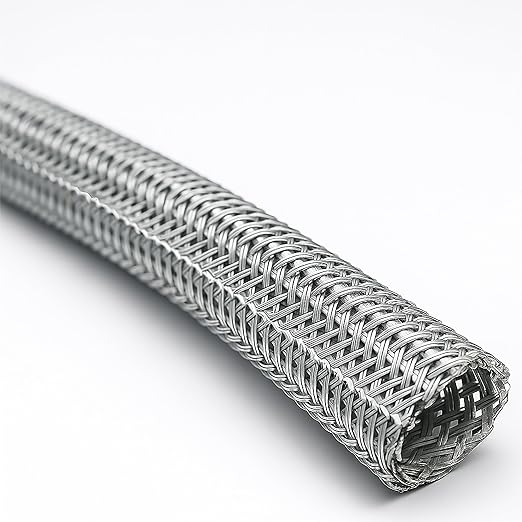 Electriduct 3/8" Hook Self Closing Sleeve Braid Wrap Around Sleeving Flame Retardant Flexible Mesh Cord Cover Cable Protector Wire Organizer - 50 Feet - Gray