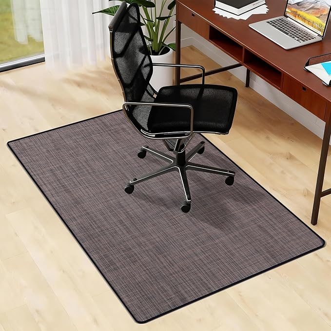 Office Chair Mat for Hardwood Floor, 36"x48" Non-Slip Floor Protector Heavy Duty Computer Desk Rolling Chair Mat for Home & Office - Brown