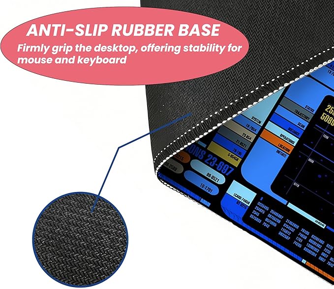 Large Gaming Mouse Pad, Desk Mat Extended XXL Keyboard Desk Pad with Non-Slip Base, 31.5x11.8 inch Black Gamer Mousepad for Office, Home & Gaming Room Decor (Spaceship Sci-f-5)