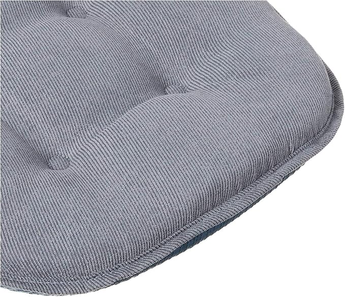 Klear Vu Omega Non-Slip Chair Cushions, Assembled in USA, U-Shaped Skid-Proof Seat Pads for Dining Room, Kitchen, Office, 15"x16" 6 Pack Linear Bluestone 6 Count
