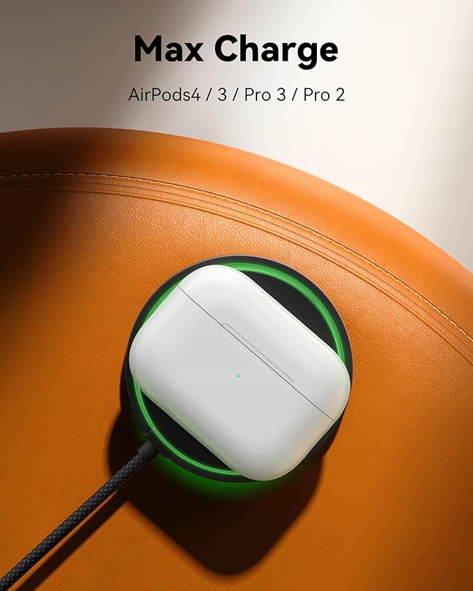 INIU for Mag-Safe Charger with Cooling Fan for Gamers, Original Qi2 Certified 15W Fast Wireless Charging Pad for iPhone 17 16 15 14 13 12 Series & AirPods 4-2 Pro, Ideal for Travel Bedside Desk