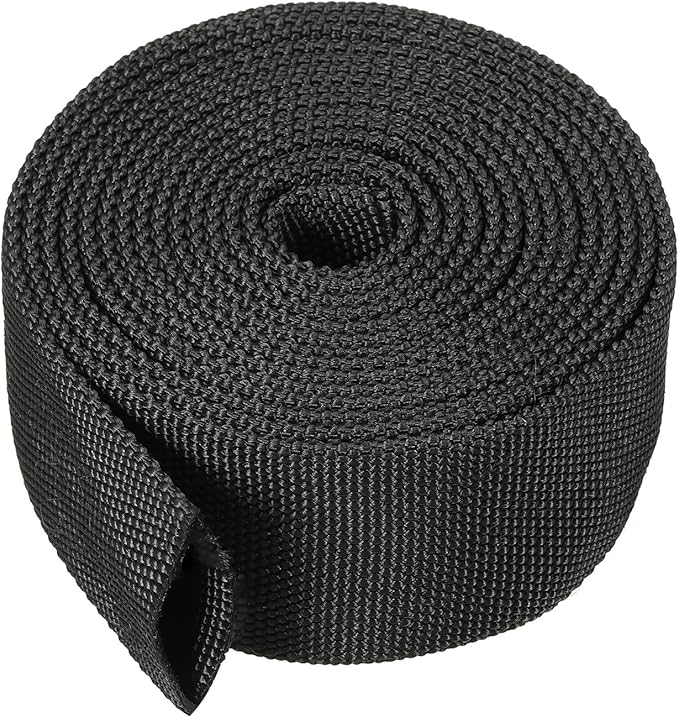 PATIKIL 1.2" Dia 10FT Nylon Protective Hose Sleeve, Cable Cover Sheath Protection for Welding Tig Torch Hydraulic Hose, Black
