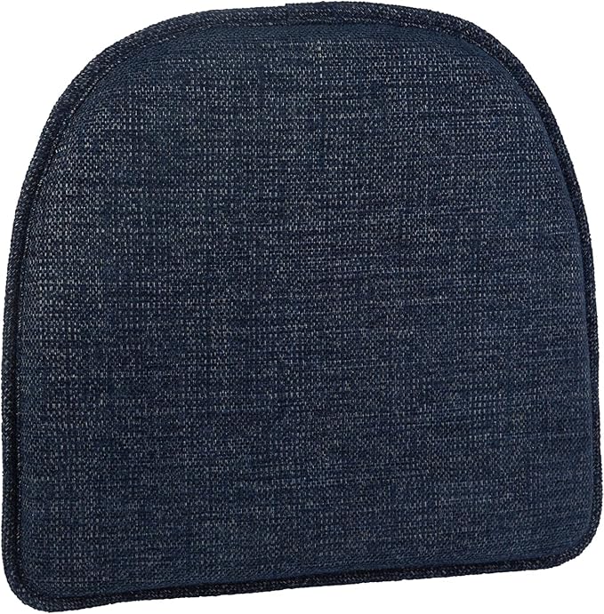 Klear Vu Raindrop The Gripper Non Slip Chair Cushions, Soft & Comfortable Seat Pad, Sitting Pillow for Kitchen, Dining or Office, 8 Count (Pack of 1), Blue