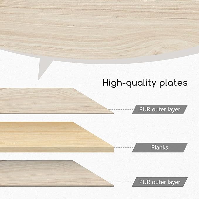Jerry & Maggie Desktop Organizer Office Storage Rack Adjustable Wood Display Shelf Free Style Double H, Multi-Functional Mini Bookshelf for Desk Natural Stand (White Wood Tone/2 Pack)