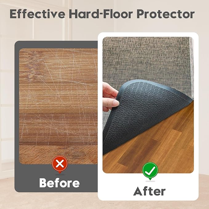 Wansimoo Office Chair Mat for Hardwood and Tile Floor, 48"x60" Floor Mat, Heavy Duty Computer Gaming Chair Mat, Anti-Slip, Non- Curve, Desk Chair Mat,Floor Protector for Home Office(Coffee)