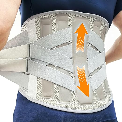 TESETON Back Brace for Lower Back Pain Men Women,Lumbar Support Belt with 3-Layer Adjustable Straps,Breathable Mesh for Herniated Disc,Sciatica,Scoliosis WT05-M